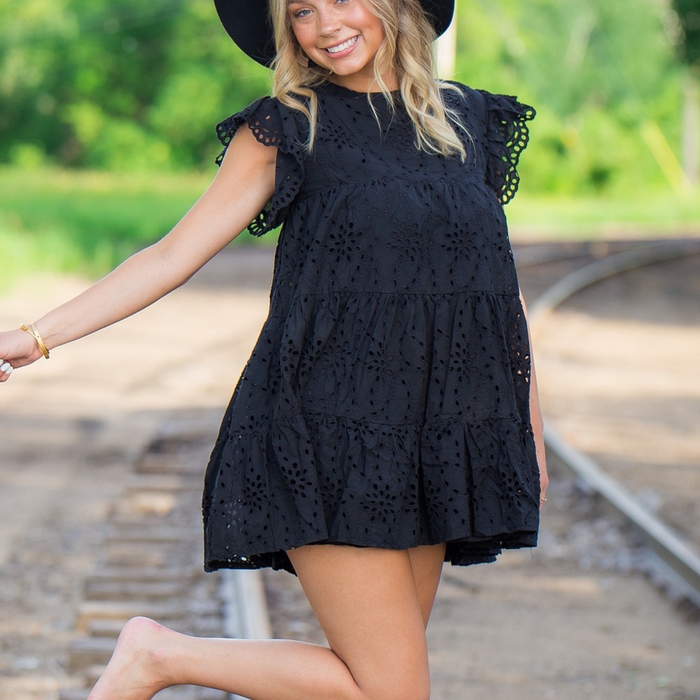 black baby doll dress
